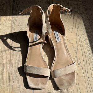 Steve Madden Beige Ankle Strap Sandals